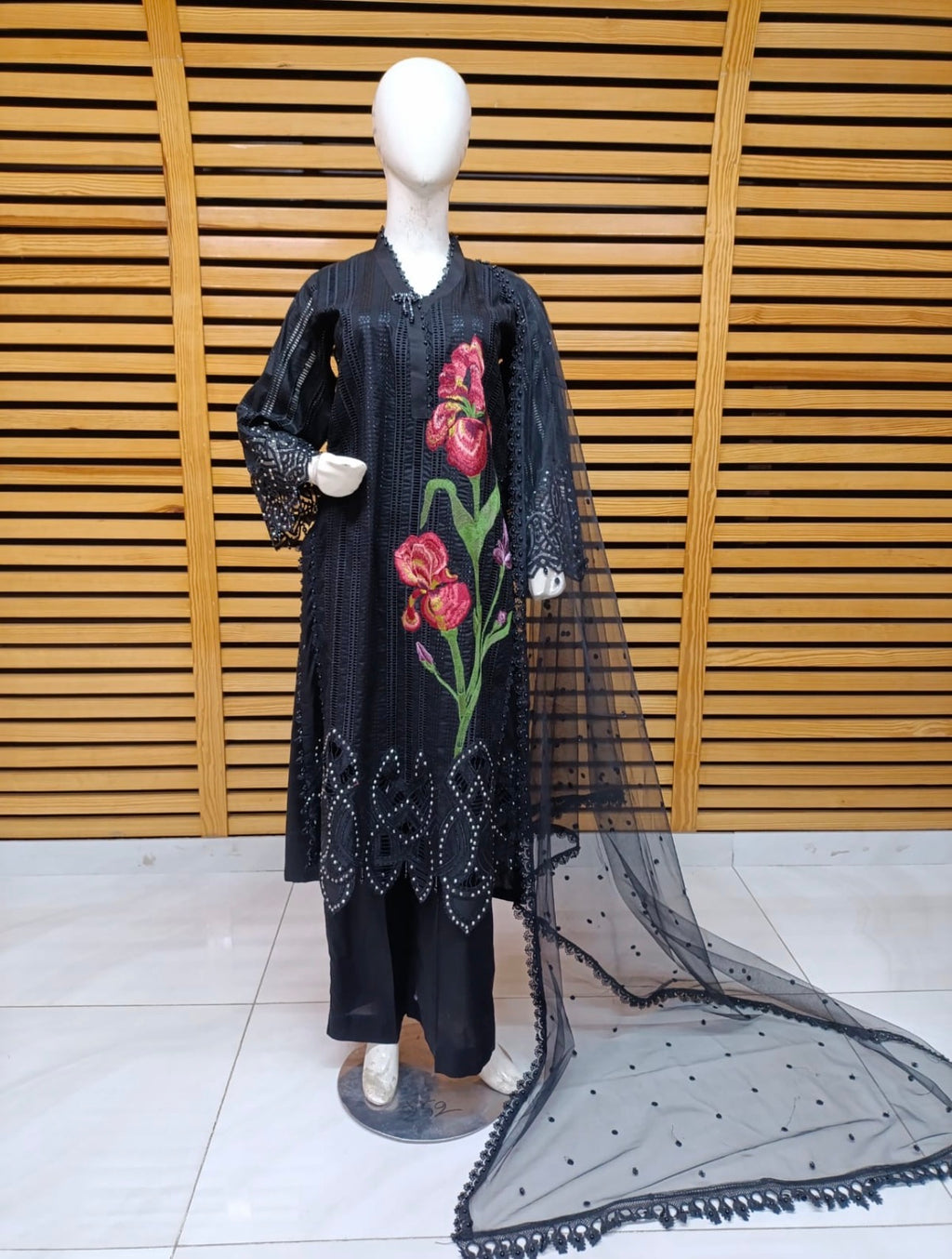 D10 MARIA.B inspired | 3 piece Embroidered Luxury stitched suit