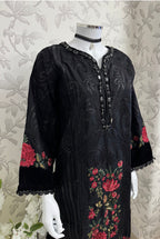 D9 MARIA.B Inspired Black Embroidered 3PC Suit