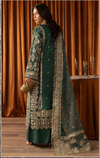 AFROZ Emerald | 3 piece Embroidered soft Organza Suit