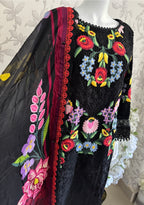 Maria B Luxury Lawn 10B original- 3 piece stitched suit