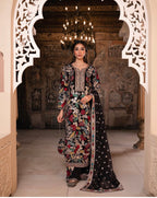 MAHNAZ | 4 piece Heavy Embroidered chiffon wedding suit