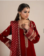 CHAAND RAAT | 3 piece Embroidered Raw Silk suit