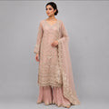 SERENE | 3 piece heavy Embroidered soft organza Sharara wedding stitched Suit