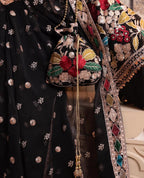 MAHNAZ | 4 piece Heavy Embroidered chiffon wedding suit