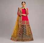 MEHNDI KI RAAT | 3 piece Embroidered Bridal Mayon/Mehndi Lehenga Dress