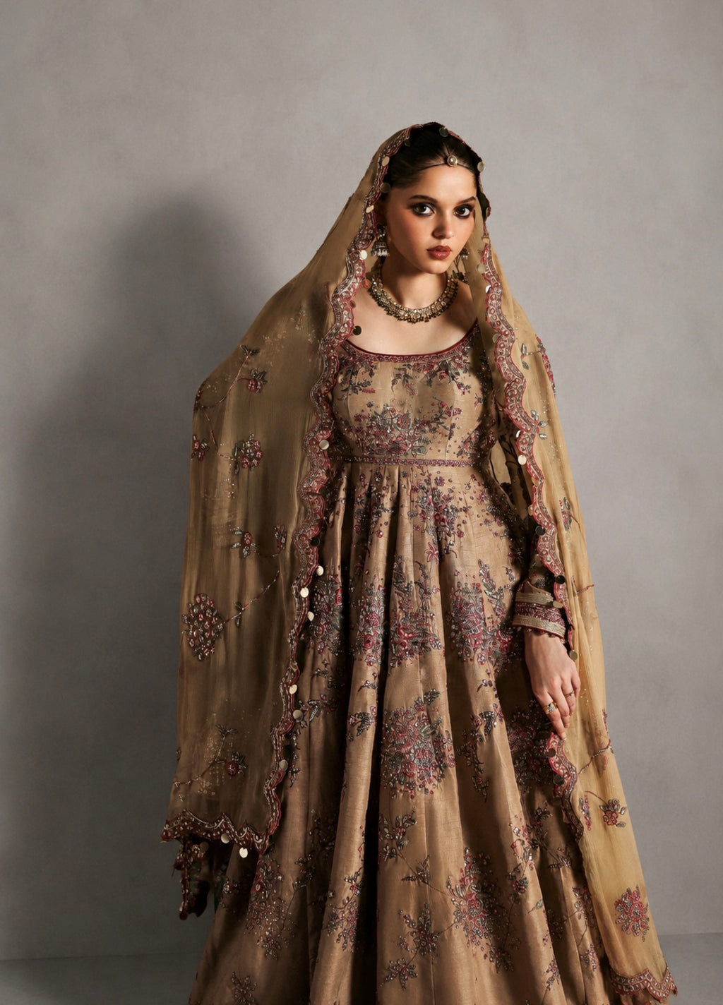 MEHWISH | 3 piece Luxury Embroidered Anarkali stitched Dress | Designer Pakistani Formal Wear