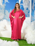 Hot Pink silk kaftan
