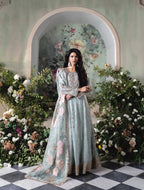 FALAAK 3-Piece Pakistani Chiffon Stiched Maxi Dress – Heavy Embroidered Wedding & Formal Wear