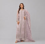 NUREH | 3 piece heavy embroidered soft organza wedding suit