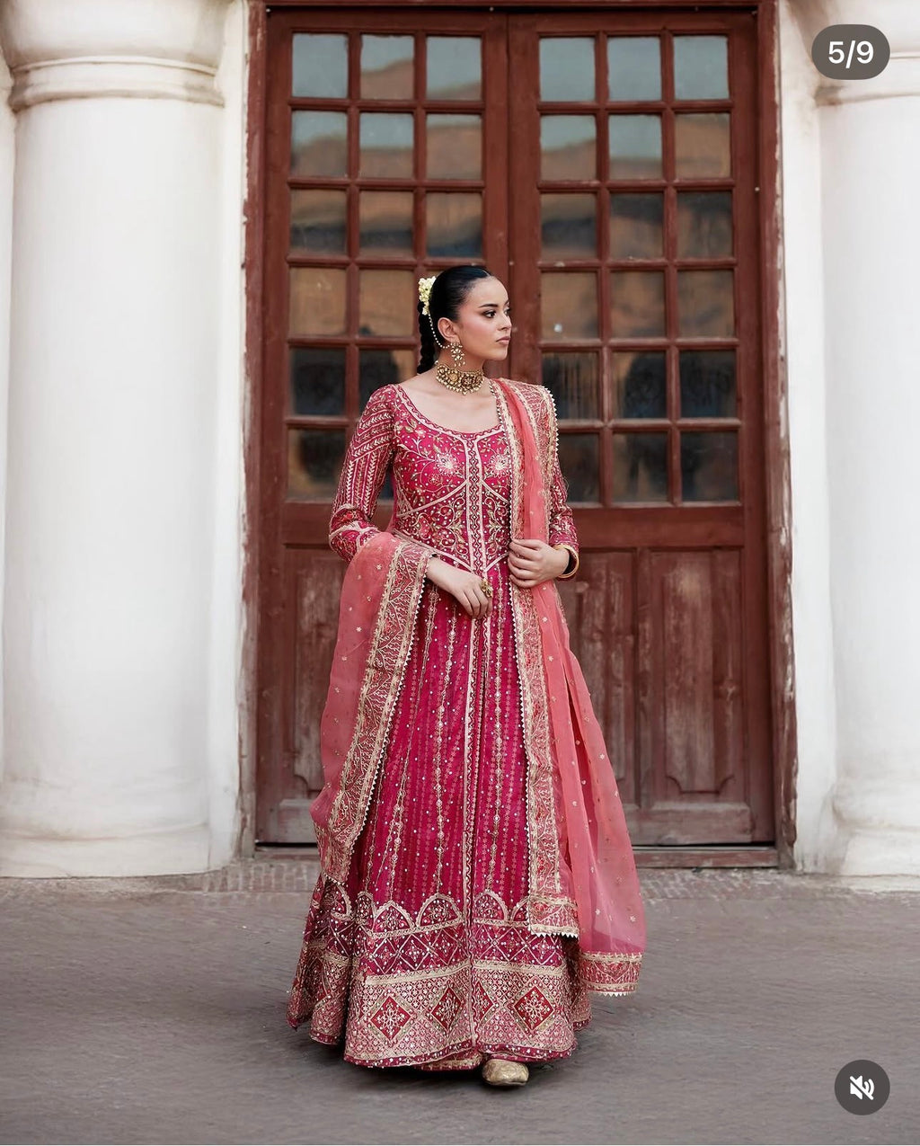 ZARIAH | 3 piece heavy Embroidered Lehnga with Long shirt wedding dress