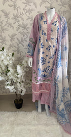 9B-M BASICS by MARIA.B ORIGINAL | 3 piece stitched Lawn suit