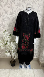 D9 MARIA.B Inspired Black Embroidered 3PC Suit