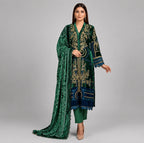D2 VELVET- Royale Embroidered 3-Piece Suit with Luxury Dupatta