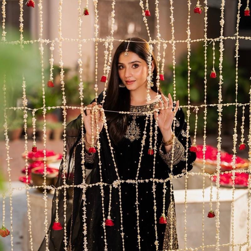 MEHVAR | 3 piece Heavy Embroidered velvet Farshi Gharara suit