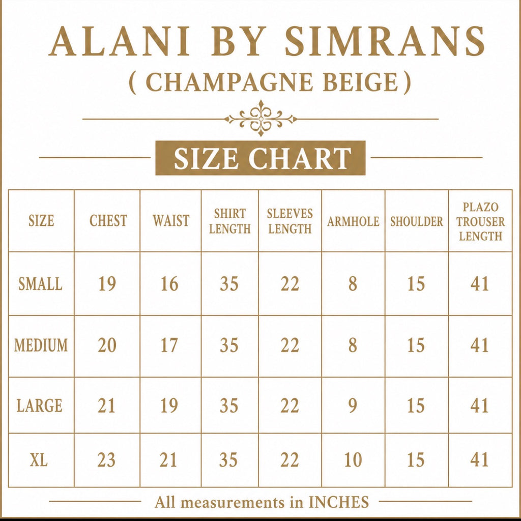 ALANI Champagne Beige | 3 piece Embroidered chiffon Peplum Suit