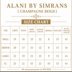 ALANI Champagne Beige | 3 piece Embroidered chiffon Peplum Suit