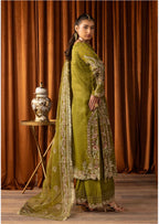 SANGEET | 3 piece heavy Embroidered soft organza Suit