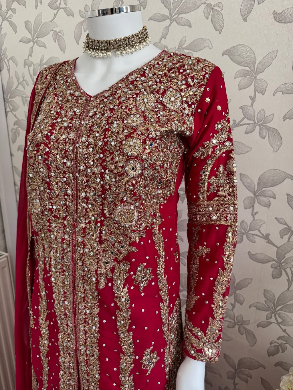 AFREEN | 3 piece Heavy Embroidered Chiffon wedding Suit