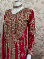 AFREEN | 3 piece Heavy Embroidered Chiffon wedding Suit