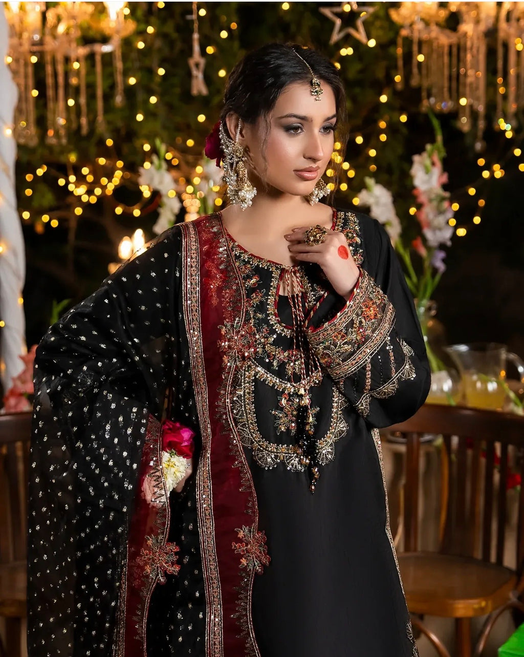 CHAAND RAAT | 3 piece Embroidered Raw Silk Suit