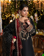 CHAAND RAAT | 3 piece Embroidered Raw Silk Suit