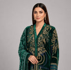 D2 VELVET- Royale Embroidered 3-Piece Suit with Luxury Dupatta
