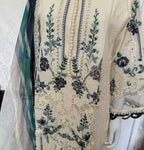 Azure Bloom | 3 piece Luxury Embroidered Lawn Suit