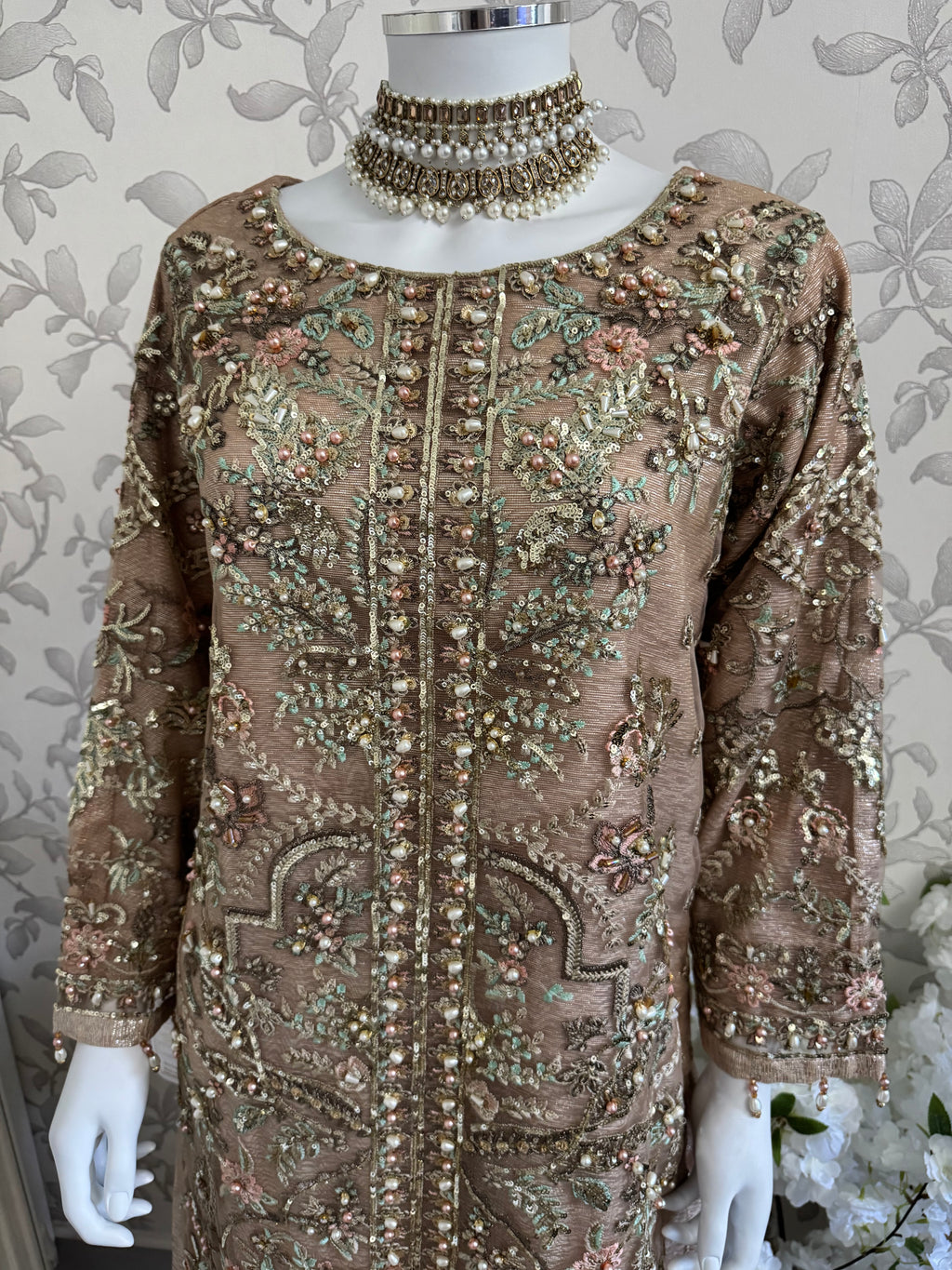 PEARLS | Luxury Hand Embellished Pakistani 3 piece Suit