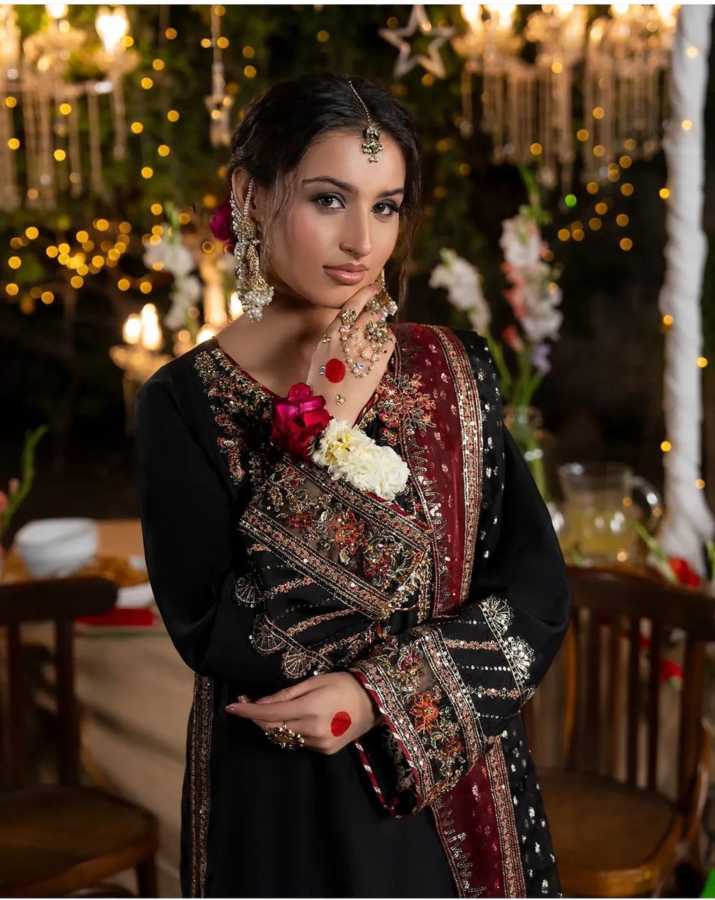 CHAAND RAAT | 3 piece Embroidered Raw Silk Suit
