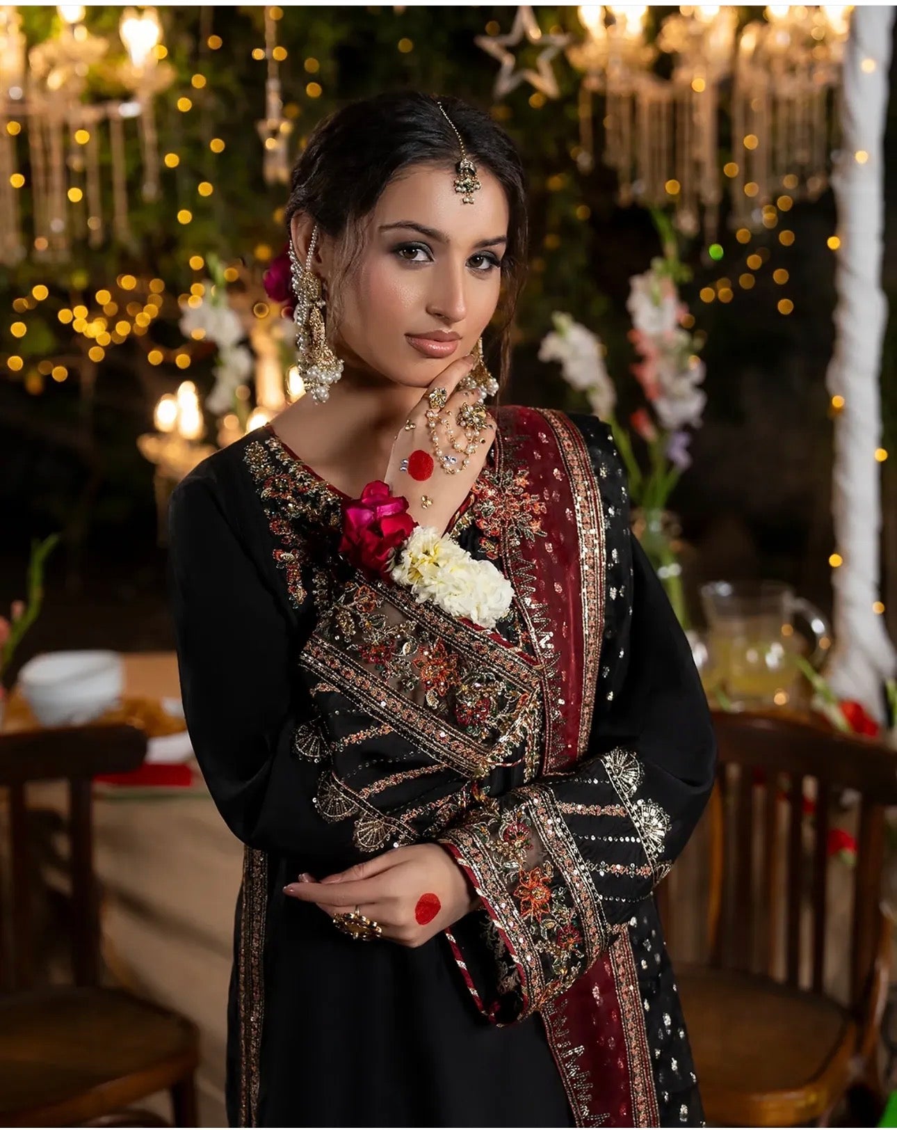 CHAAND RAAT | 3 piece Embroidered Raw Silk Suit