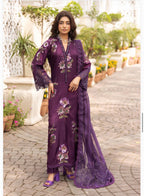 3 piece Luxury Embroidered silk Suit