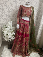 GUL BADAN | 3 piece Embroidered Pakistani bridal Lehenga choli collection