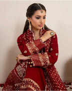 CHAAND RAAT | 3 piece Embroidered Raw Silk suit