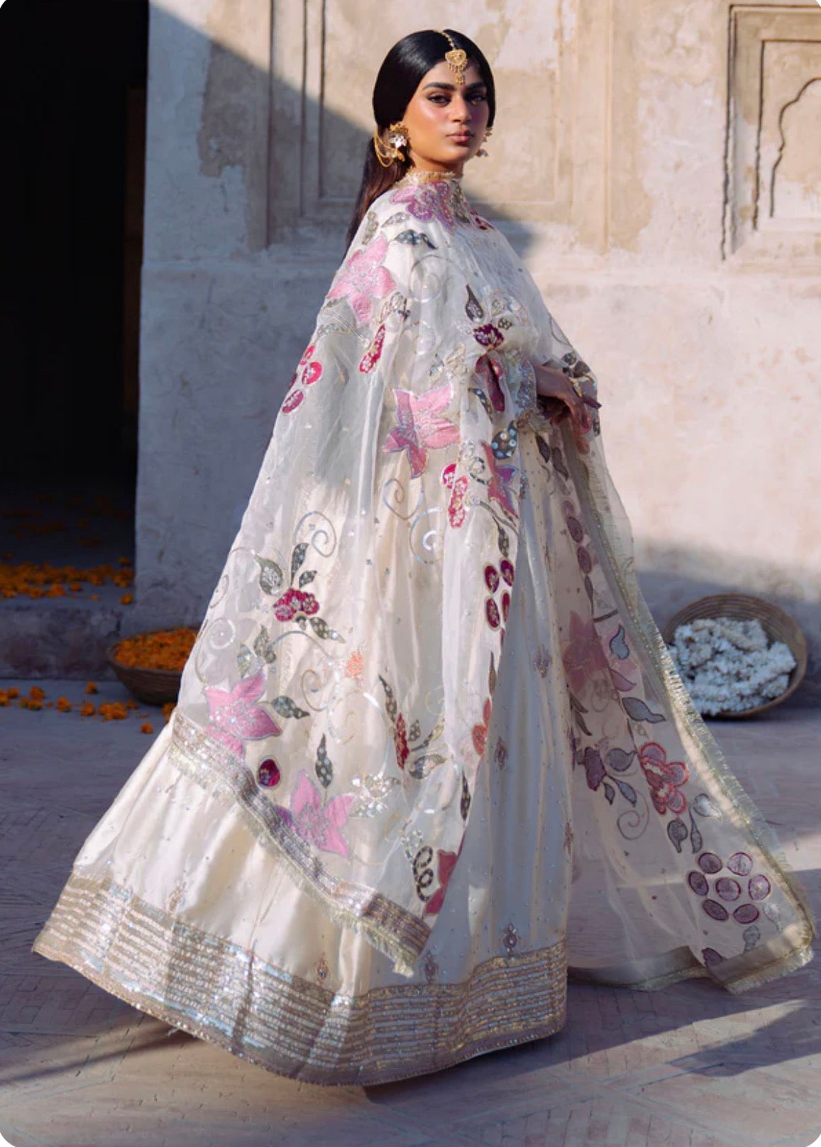 SARAPAH | 3 piece Pakistani Silk Luxury Embroidered Silk Maxi- wedding dress