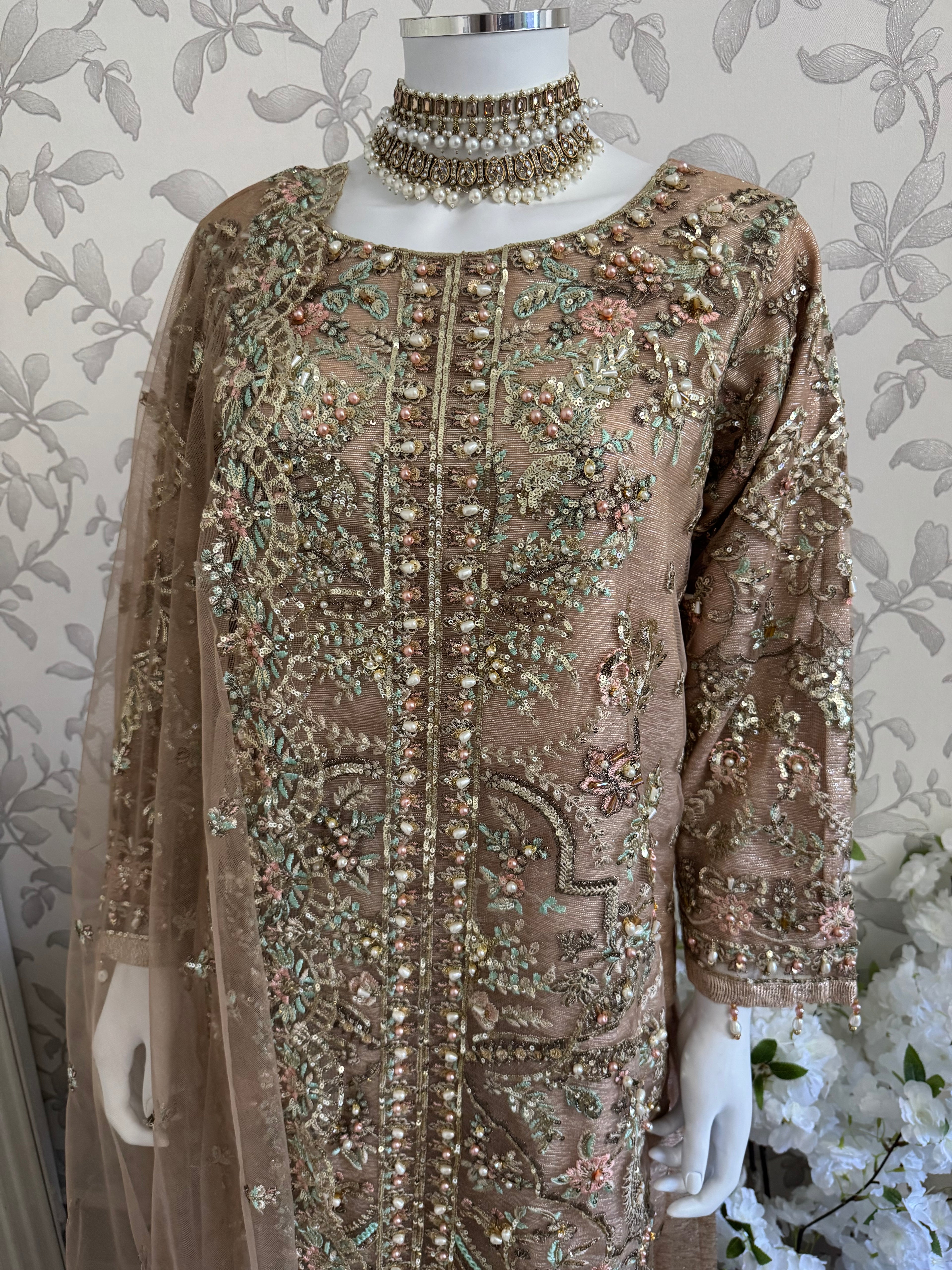 PEARLS | Luxury Hand Embellished Pakistani 3 piece Suit