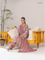 SONIYA | 3 piece heavy Embroidered Chiffon Suit