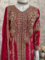 AFREEN | 3 piece Heavy Embroidered Chiffon wedding Suit