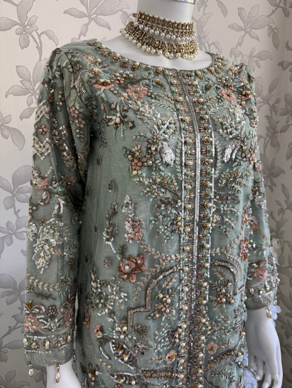 PEARLS | Luxury Hand-Embellished Pakistani 3 pcs Suit