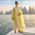 Lemon Luxe | 3 piece Luxury Embroidered organza Suit
