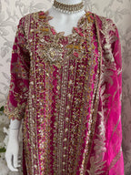SAFINA | 3 pieces heavy Embroidered silk wedding Suit