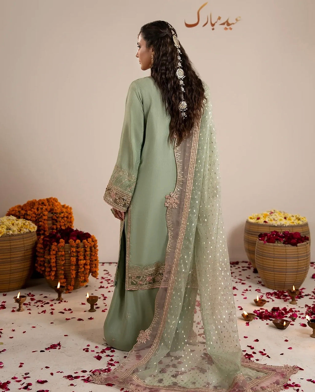 CHAAND RAAT | 3 piece Embroidered Raw Silk Suit