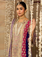 KAARMA | 3 piece Luxury Embroidered chiffon Pakistani Wedding Dress