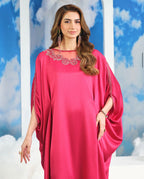 Hot Pink silk kaftan