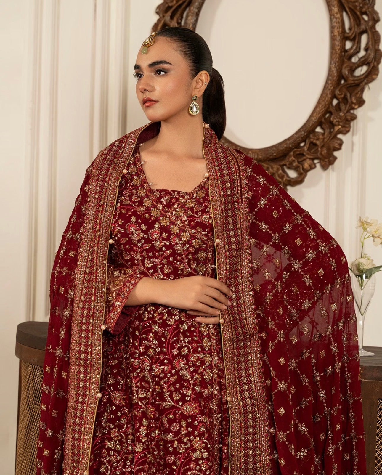 RUBY- 3 pieces heavy Embroidered chiffon Suit