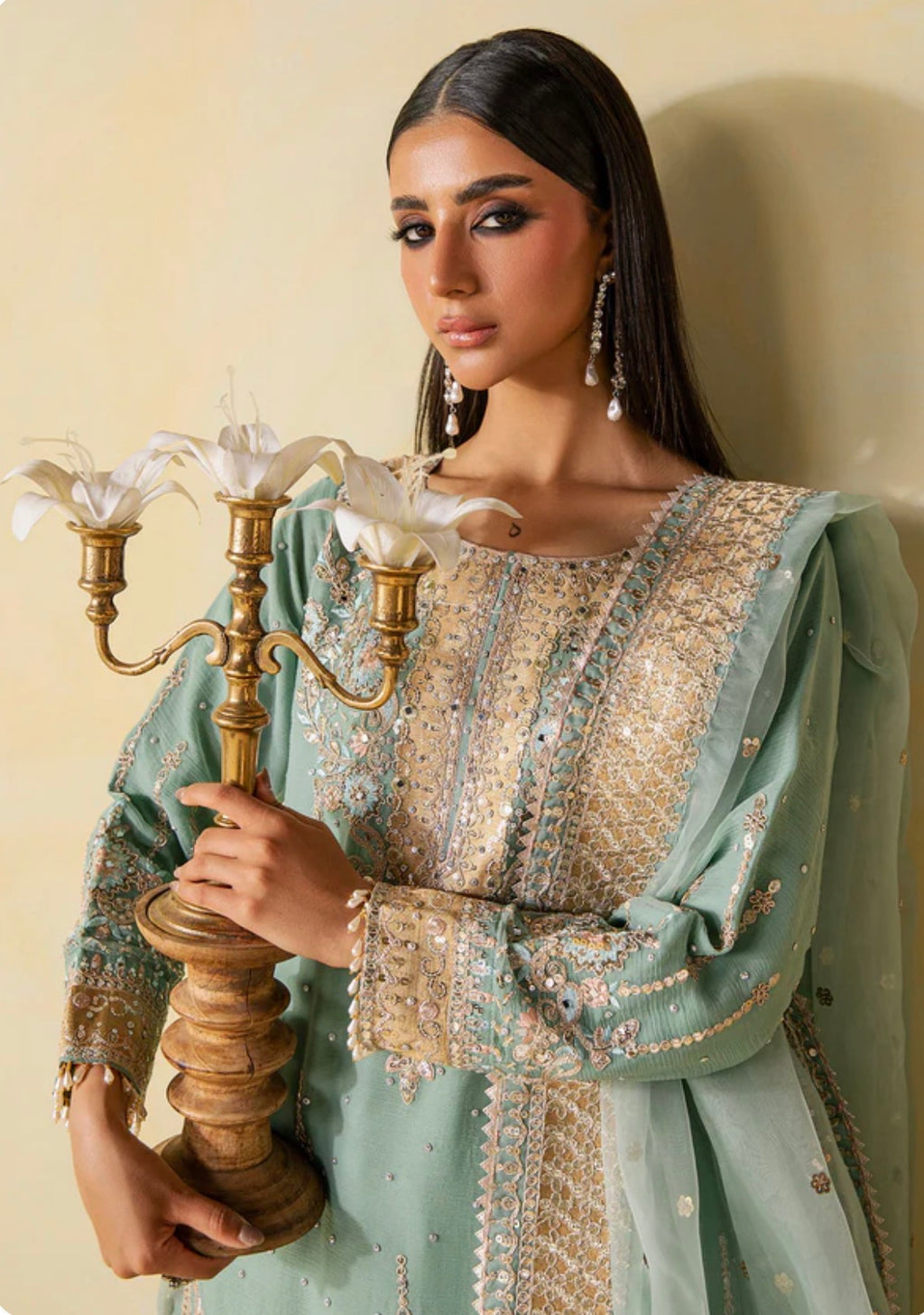 NEHAAL | 3 piece Luxury Embroidered Pakistani Sharara Suit | Festive & Wedding Wear