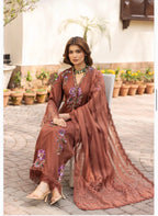 3 piece Luxury Embroidered silk Suit