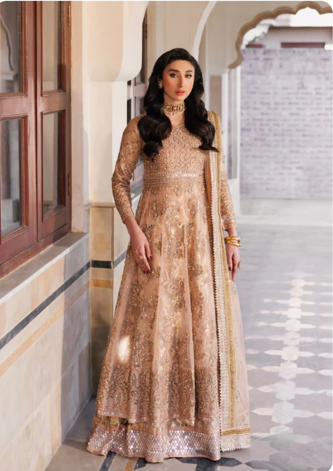 GUL-NOOR 3-Piece Pakistani Embroidered Maxi Dress – Luxury Wedding Wear