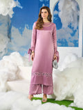 Blush Pink SILK Embellished Kurta & Palazzo Set