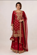 RANGOLI | 4 piece heavy Embroidered Silk wedding stitched Suit