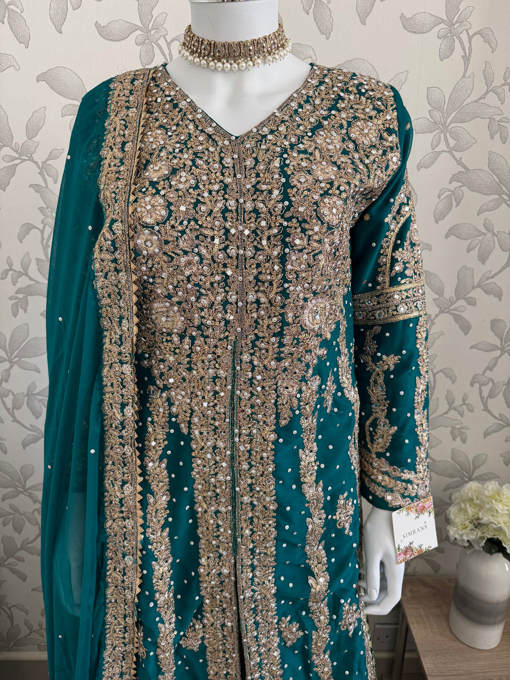 AFREEN | 3 piece Heavy Embroidered Chiffon wedding Suit